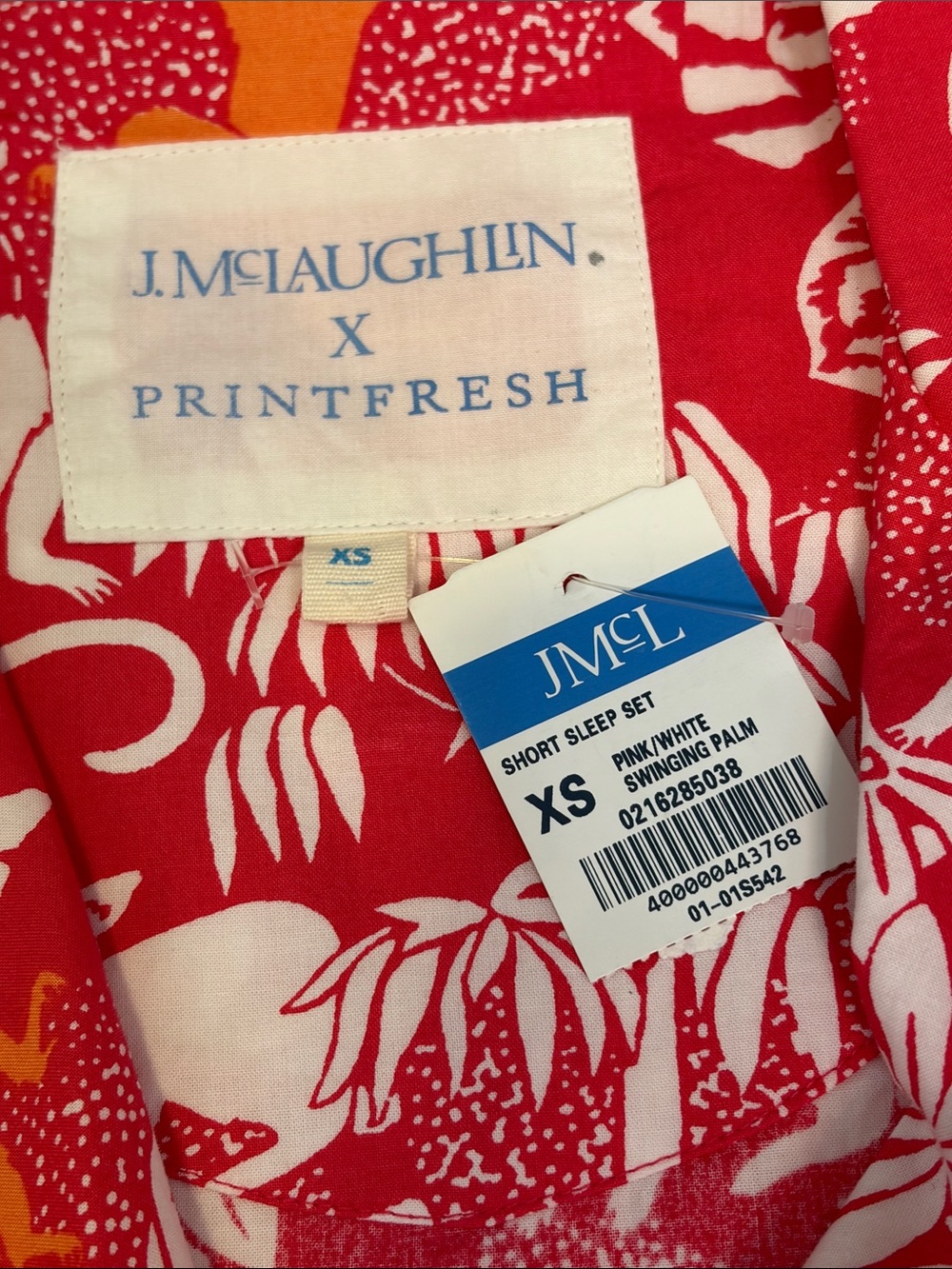 Printfresh x J. McLaughlin Swinging Palm Short PJ Set NWT - Picture 9 of 10